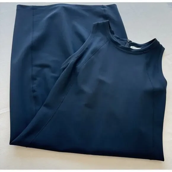 ATHLETA Stellar En Route Navy Blue Scuba Dress Women's Size XS - Picture 8 of 12